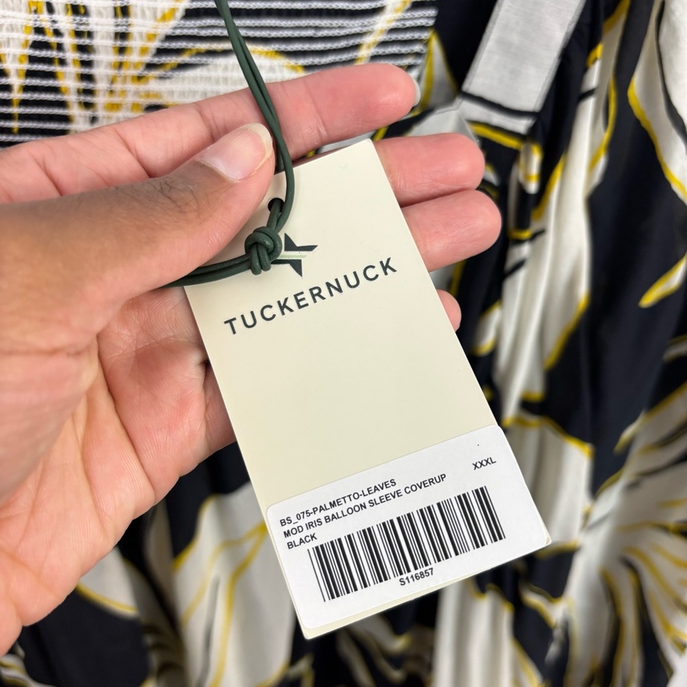 Tuckernuck Beach Mod Iris Balloon Sleeve Coverup Caftan Dress Size 3X - Picture 7 of 11